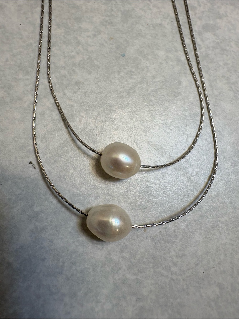 Classic White Pearl Double Necklace - Women's Jewelry
